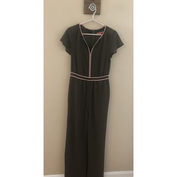 Modcloth Womens Size Small Green Intrigue Mastery Jumpsuit Wide Leg Flowy - Picture 1 of 6